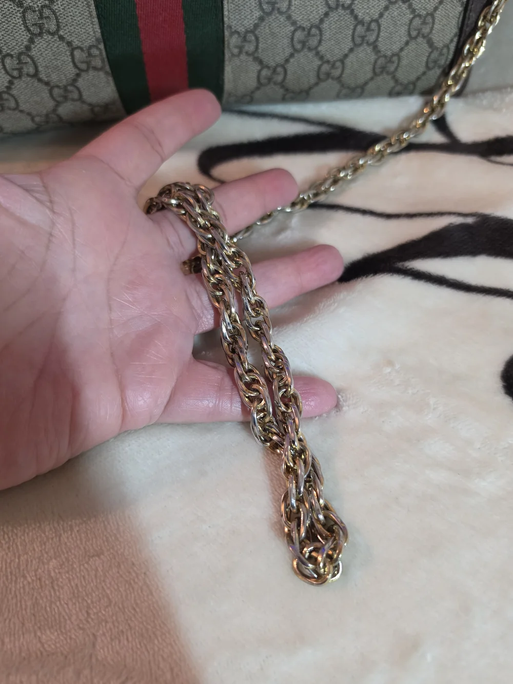 💯 Authentic Gucci Brown GG Supreme Canvas Ophidia Shoulder Bag Medium(Free COA) - Picture 15 of 16